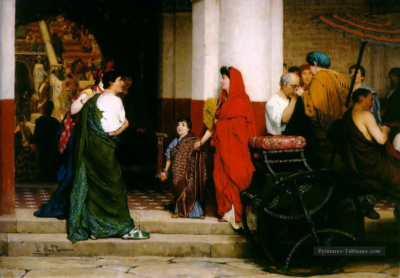 entrée à un théâtre romain romantique Sir Lawrence Alma Tadema Peintures à l'huile